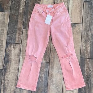 Flying monkey Baylor Criss Cross Straight Crop Jeans 🆕